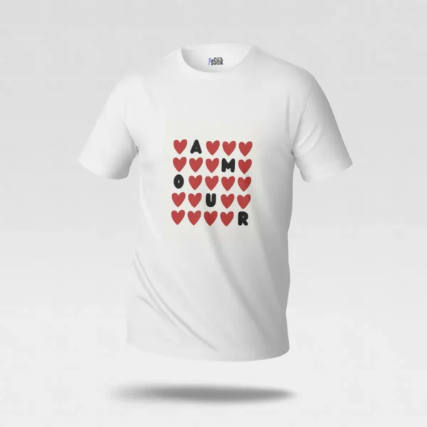 تیشرت تایپوگرافی عشق (Amour) کد po4948