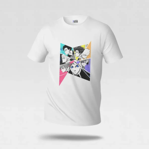 تیشرت انیمه مدرسه قهرمانانه طرح کلاژ شخصیت‌ها (My Hero Academia) کد po4950