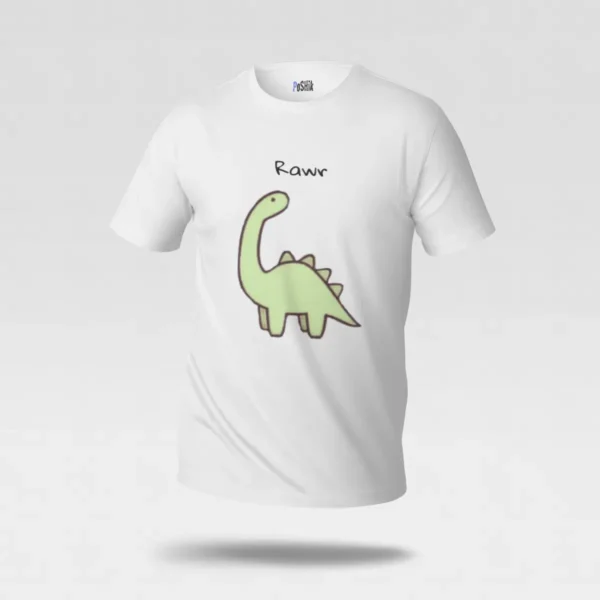 تیشرت دایناسور کارتونی طرح راور (Rawr) کد po4969