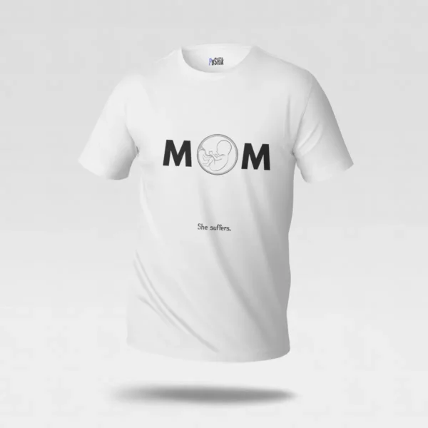 تیشرت مامان طرح MOM و جنین کد po511