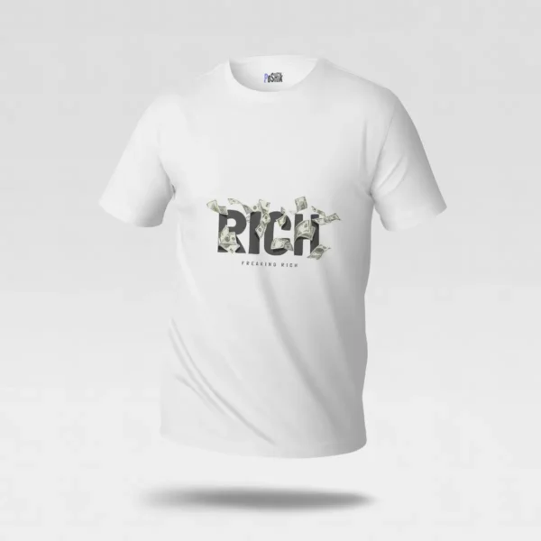 تیشرت تایپوگرافی پول‌محور طرح RICH کد po528