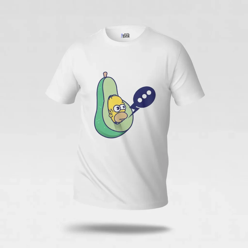تیشرت سیمپسون‌ها طرح هومر و آووکادو (Homer Simpson) کد po5347