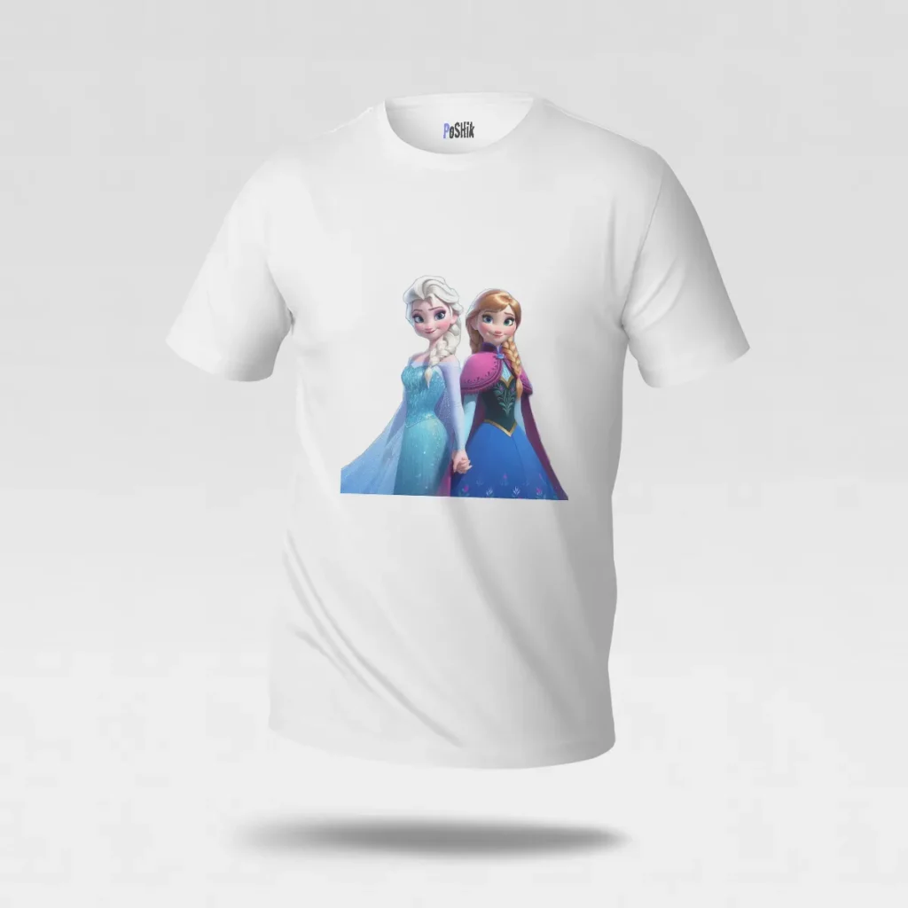 تیشرت فروزن طرح السا و آنا (Elsa & Anna) کد po5486