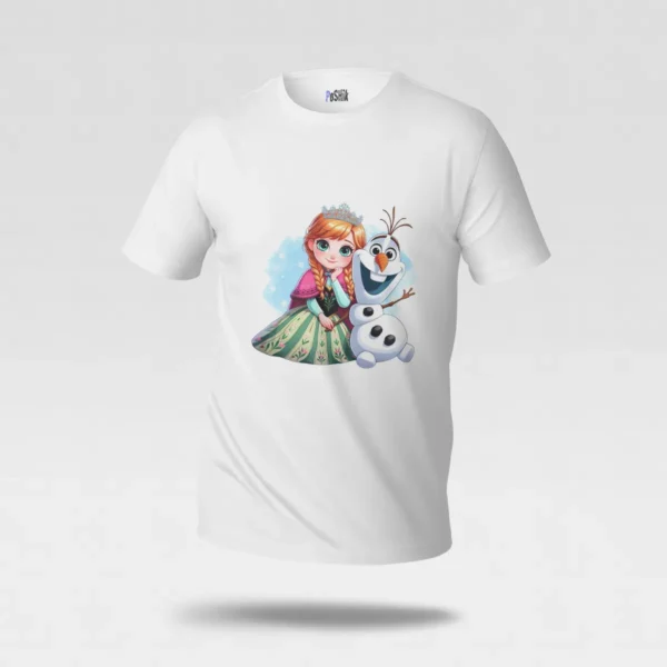 تیشرت فروزن طرح آنا و اولاف (Anna & Olaf) کد po5491