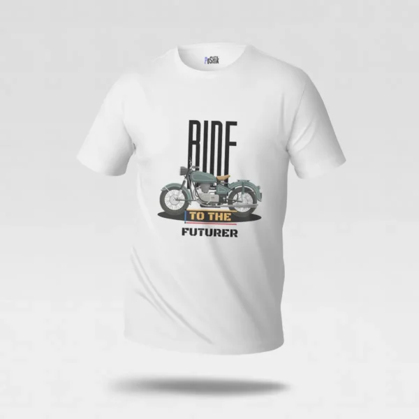 تیشرت موتور سیکلت طرح Ride to the Future کد po5681