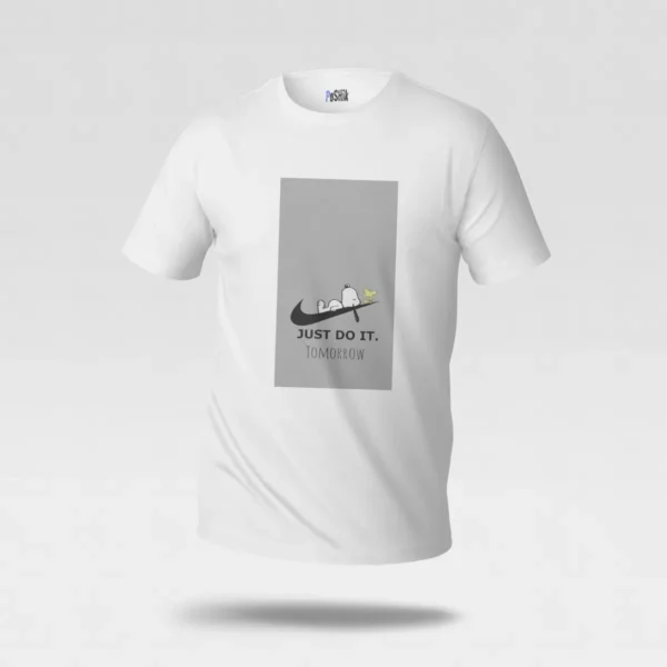 تیشرت نایکی طرح اسنوپی و Just Do It Tomorrow کد po5691