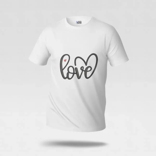 تیشرت تایپوگرافی Love با قلب کد po5756