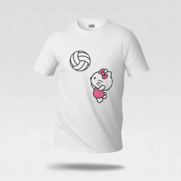تیشرت هلو کیتی طرح والیبال (Hello Kitty) کد po5770