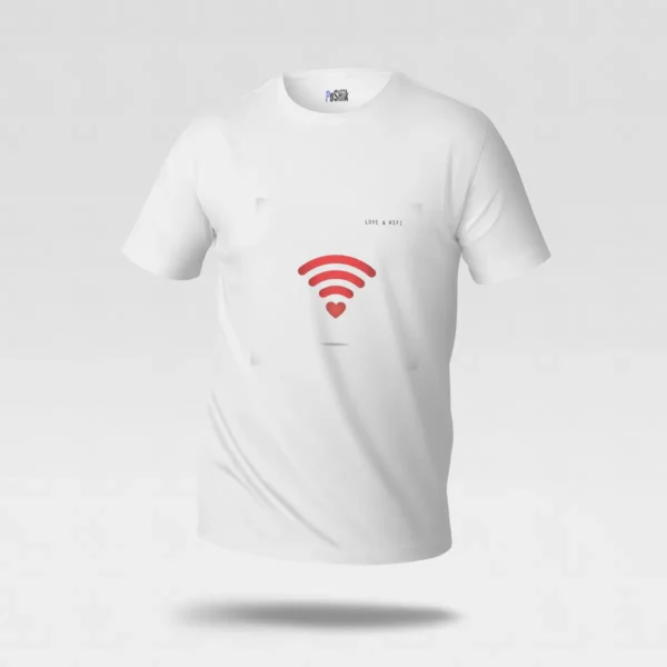 تیشرت وای‌فای طرح عشق (Love & WiFi) کد po5972