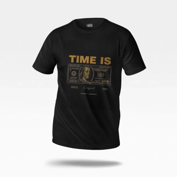 تیشرت ذهنیت طرح Time Is Money و اسکناس کد po598