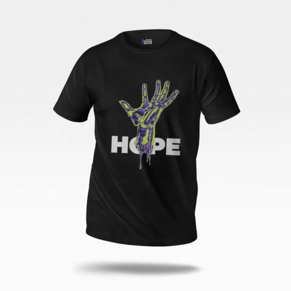 تیشرت امید طرح دست نئونی (Hope) کد po619