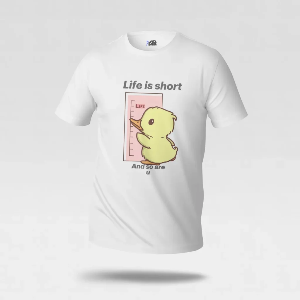 تیشرت نوشته Life Is Short And So Are You کد po6366