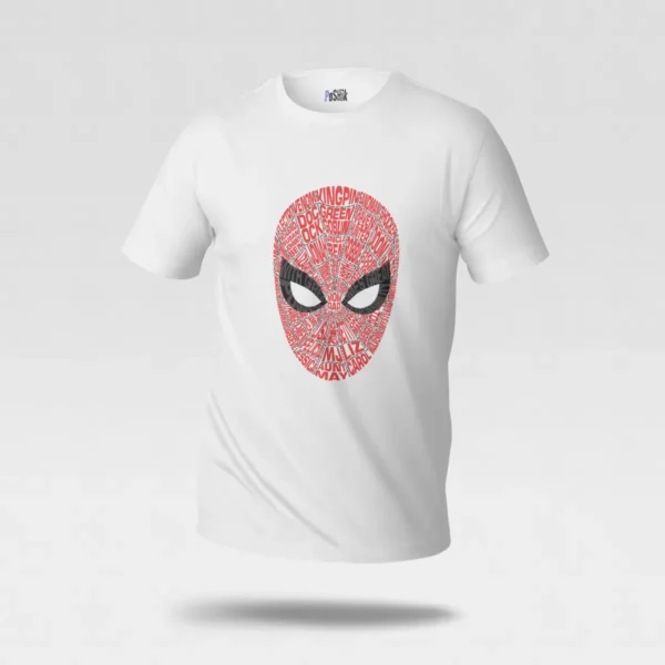 تیشرت مرد عنکبوتی طرح تایپوگرافی قرمز (Spider-Man) کد po6728