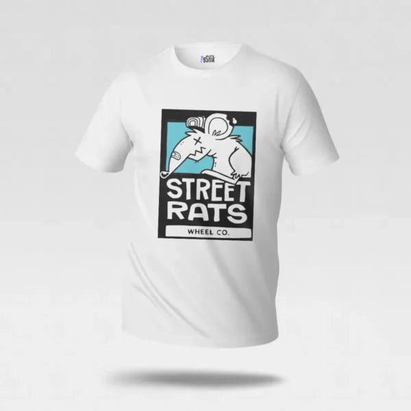 تیشرت اسکیت‌برد طرح موش خیابانی (Street Rats) کد po6744