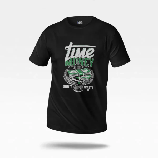 تیشرت انگیزشی طرح Time Is Money کد po675