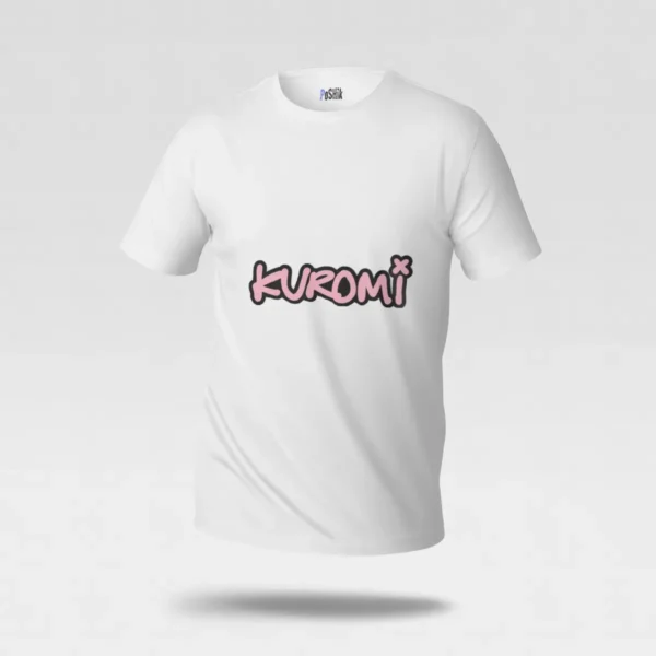 تیشرت کورومی طرح تایپوگرافی صورتی (Kuromi) کد po6792