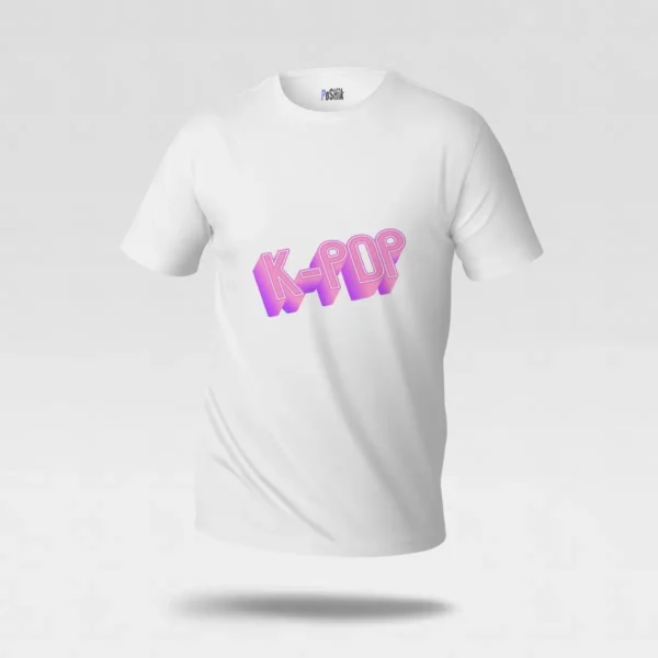 تیشرت موسیقی کی‌پاپ طرح تایپوگرافی نئونی (K-Pop) کد po6813