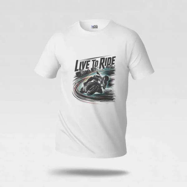 تیشرت موتور‌سیکلت طرح زندگی برای راندن (Live to Ride) کد po6886