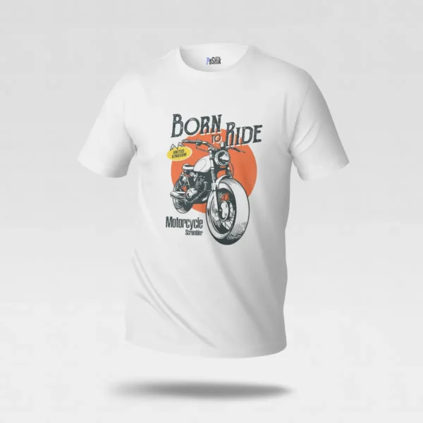 تیشرت موتور‌سیکلت طرح متولد برای راندن (Born to Ride) کد po6951