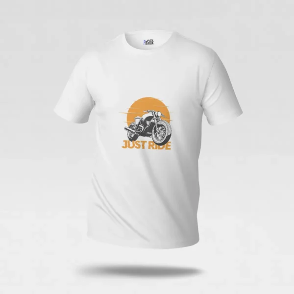 تیشرت موتور‌سیکلت طرح فقط بران (Just Ride) کد po6952