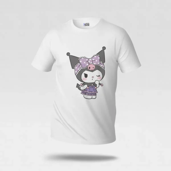 تیشرت کورومی طرح پاپیون بنفش (Kuromi) کد po6953