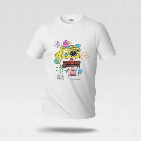 تیشرت باب اسفنجی طرح فلش و گری (SpongeBob) کد po6959