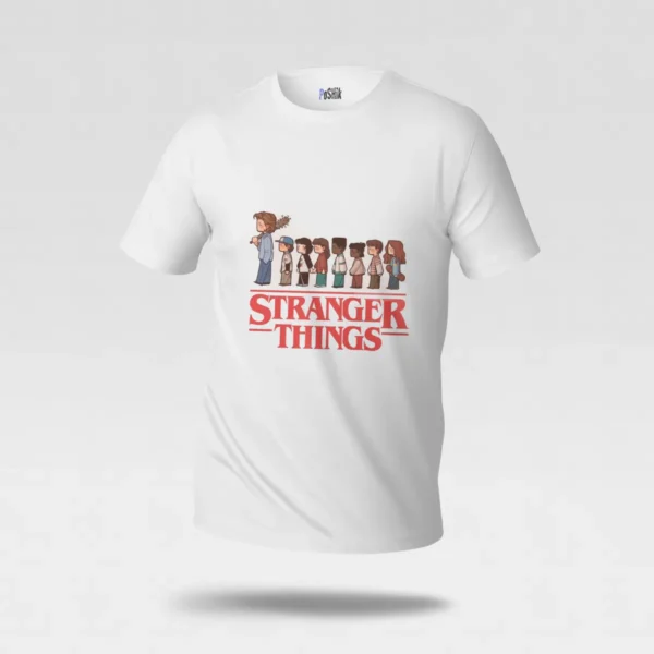 تیشرت استرنجر تینگز طرح شخصیت‌های سریال (Stranger Things) کد po6963