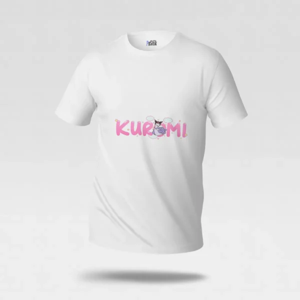 تیشرت کورومی طرح تایپوگرافی کارتونی (Kuromi) کد po7137