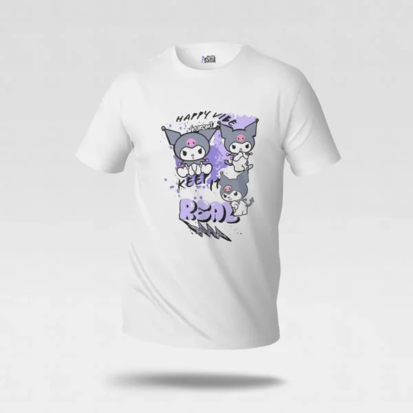 تیشرت کورومی طرح کارتونی بنفش (Kuromi) کد po7186