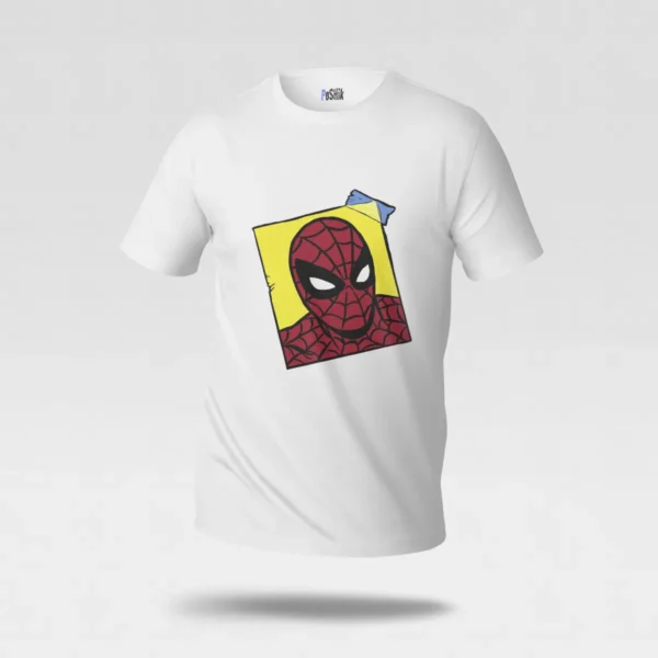 تیشرت مرد عنکبوتی طرح چهره کمیک (Spider-Man) کد po7204