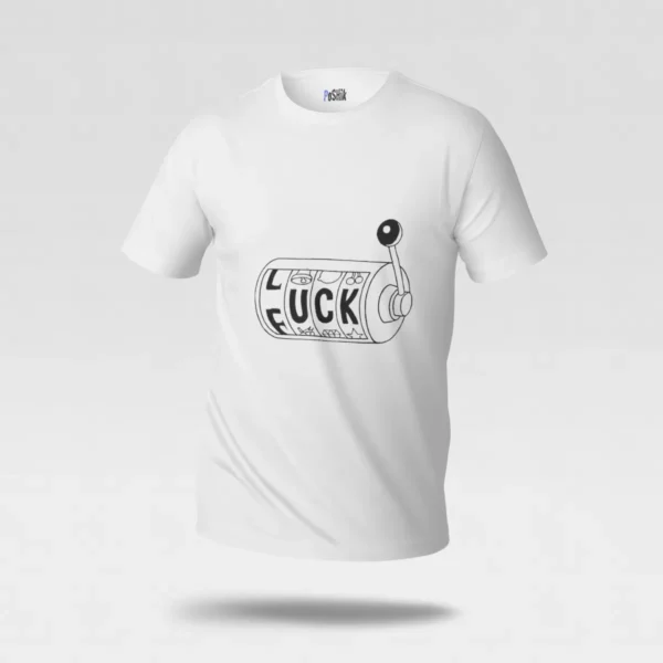 تیشرت تایپوگرافی Lucky طرح دستگاه اسلات کد po7305