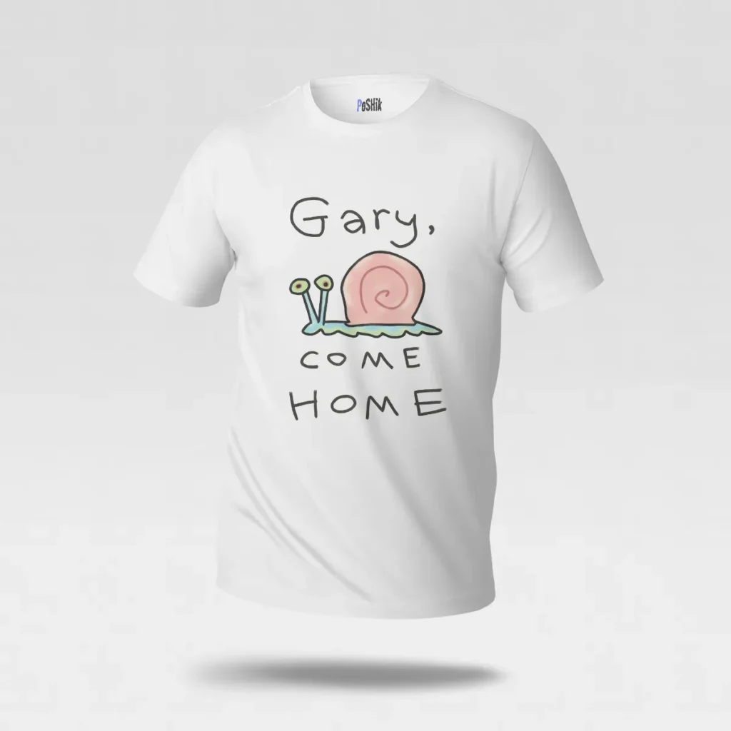 تیشرت باب اسفنجی طرح گری Come Home (Gary) کد po7306