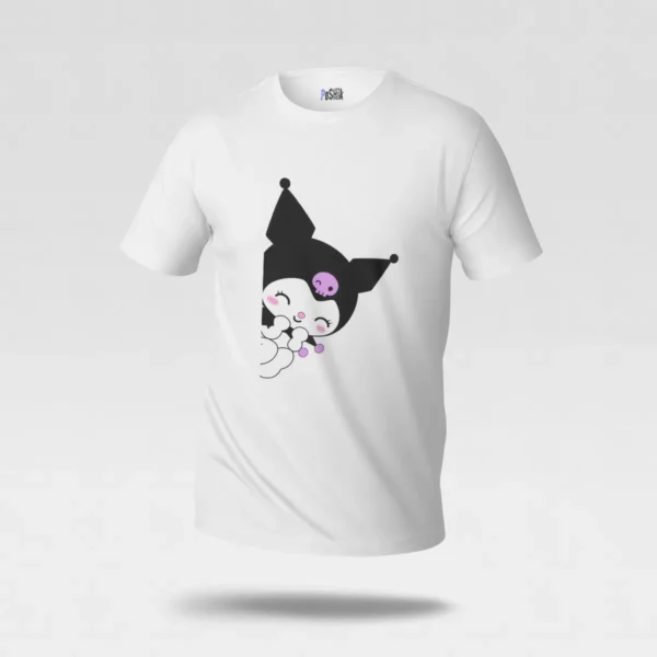 تیشرت کورومی طرح کارتونی مینیمال (Kuromi) کد po7329