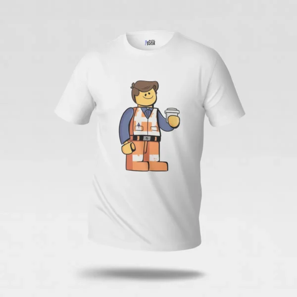 تیشرت لگو طرح کارگر با قهوه (LEGO) کد po7373