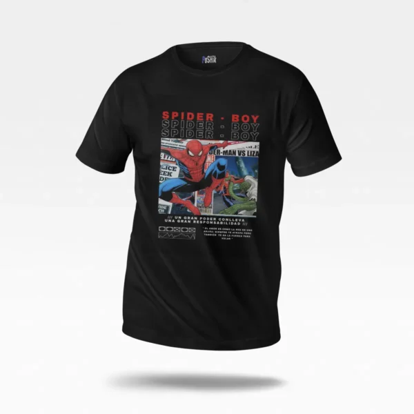 تیشرت مرد عنکبوتی طرح Spider-Boy کمیک کد po7488