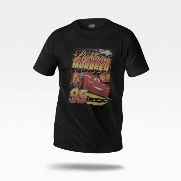 تیشرت ماشین‌ها طرح لایتنینگ مک‌کوئین ۹۵ (Lightning McQueen) کد po7507