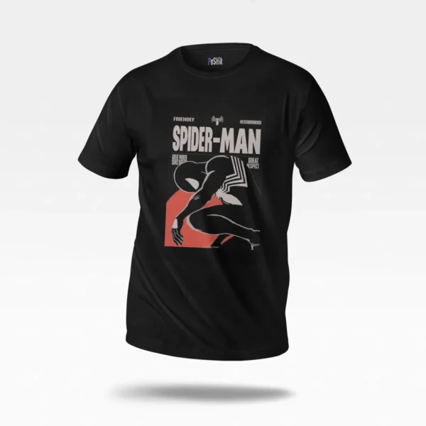 تیشرت مرد عنکبوتی طرح سیلوئت کمیک (Spider-Man) کد po7512