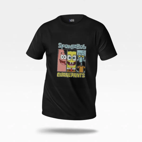 تیشرت باب اسفنجی طرح شخصیت‌های کارتونی (SpongeBob) کد po7524