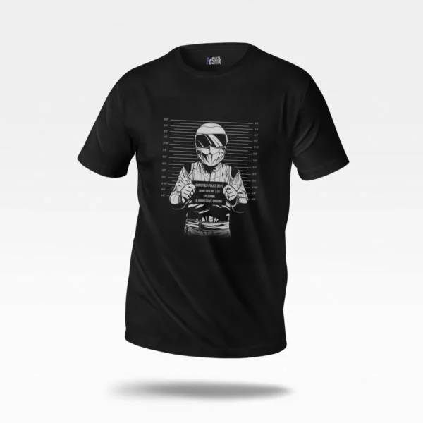 تیشرت ماشین طرح راننده نقاب‌دار پلیس (The Stig) کد po7645