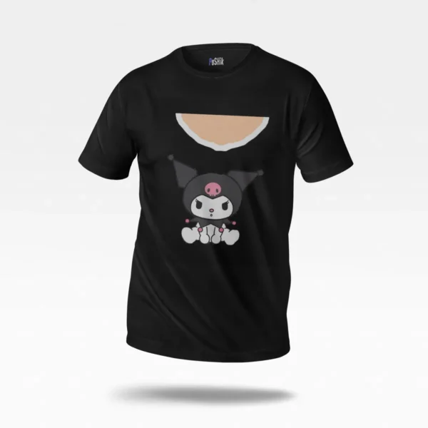 تیشرت کورومی طرح کارتونی مینیمال (Kuromi) کد po7653