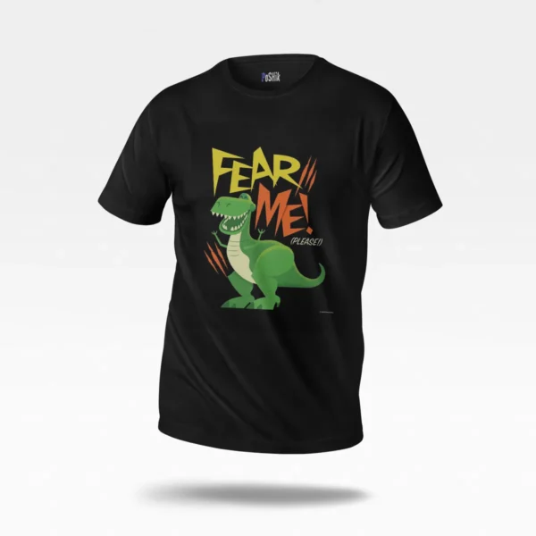 تیشرت دایناسور طرح Fear Me Please کد po7878