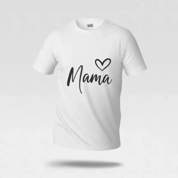 تیشرت مامان طرح تایپوگرافی Mama با قلب کد po790