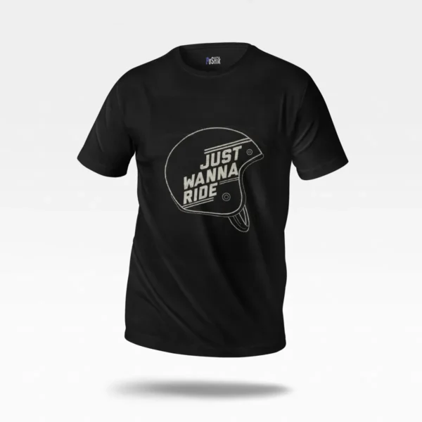 تیشرت موتورسواری طرح Just Wanna Ride کد po7946
