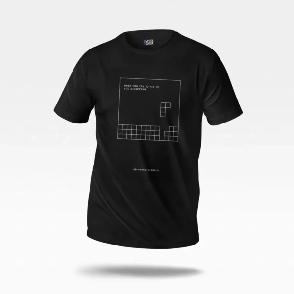 تیشرت بازی تتریس طرح Game Over (Tetris) کد po806