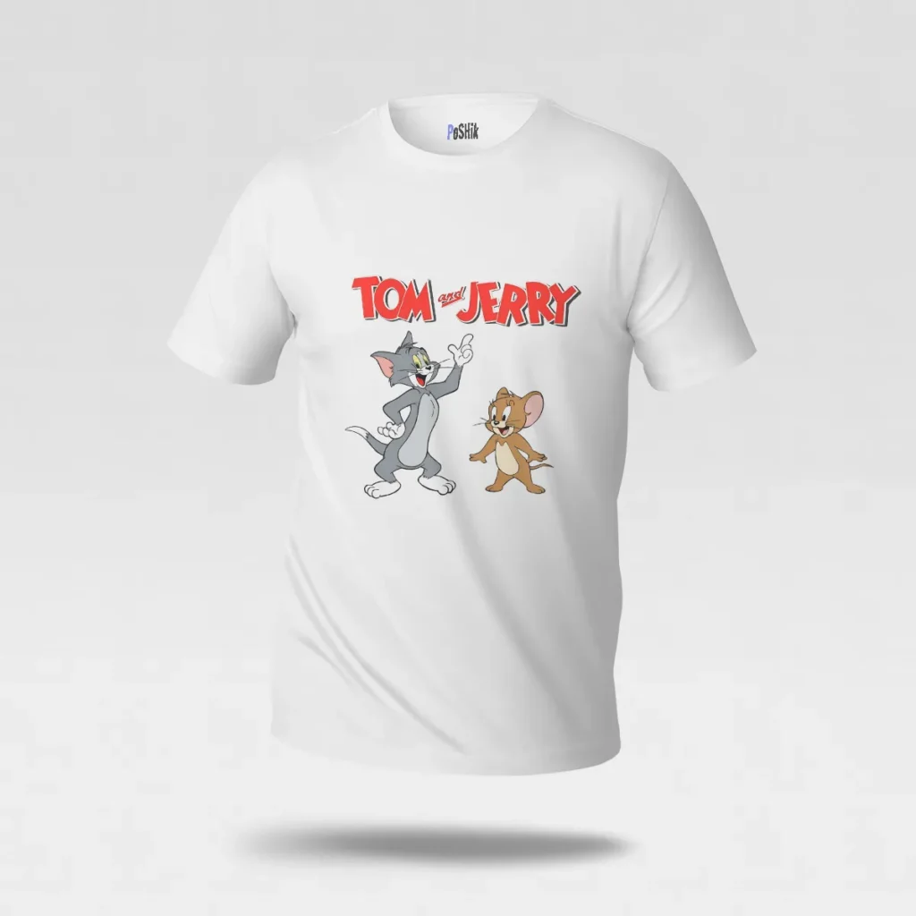 تیشرت تام و جری طرح شخصیت‌های کلاسیک (Tom and Jerry) کد po914