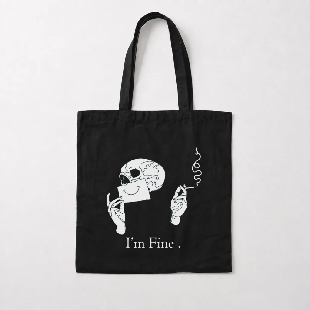 توت بگ جمجمه طرح I'm Fine کد 24062