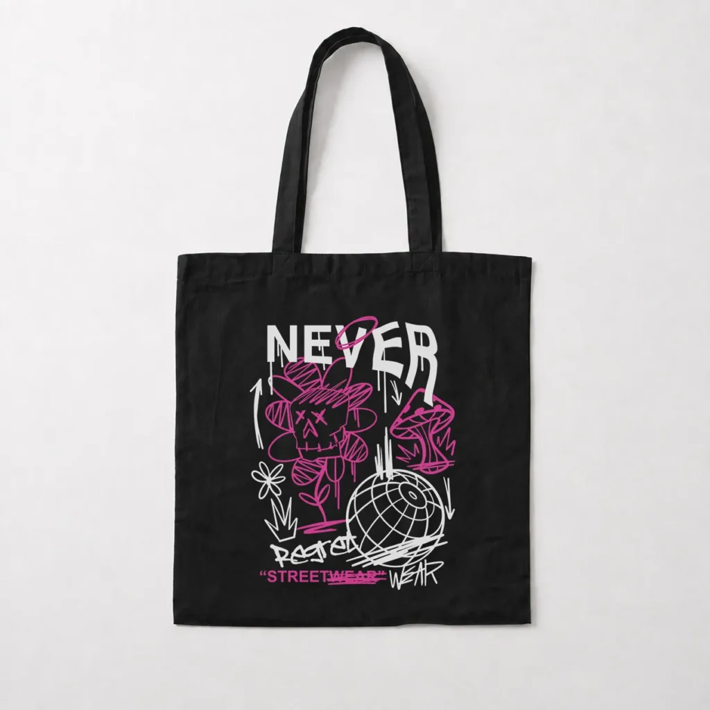 توت بگ گرافیتی طرح Never Streetwear کد 24644
