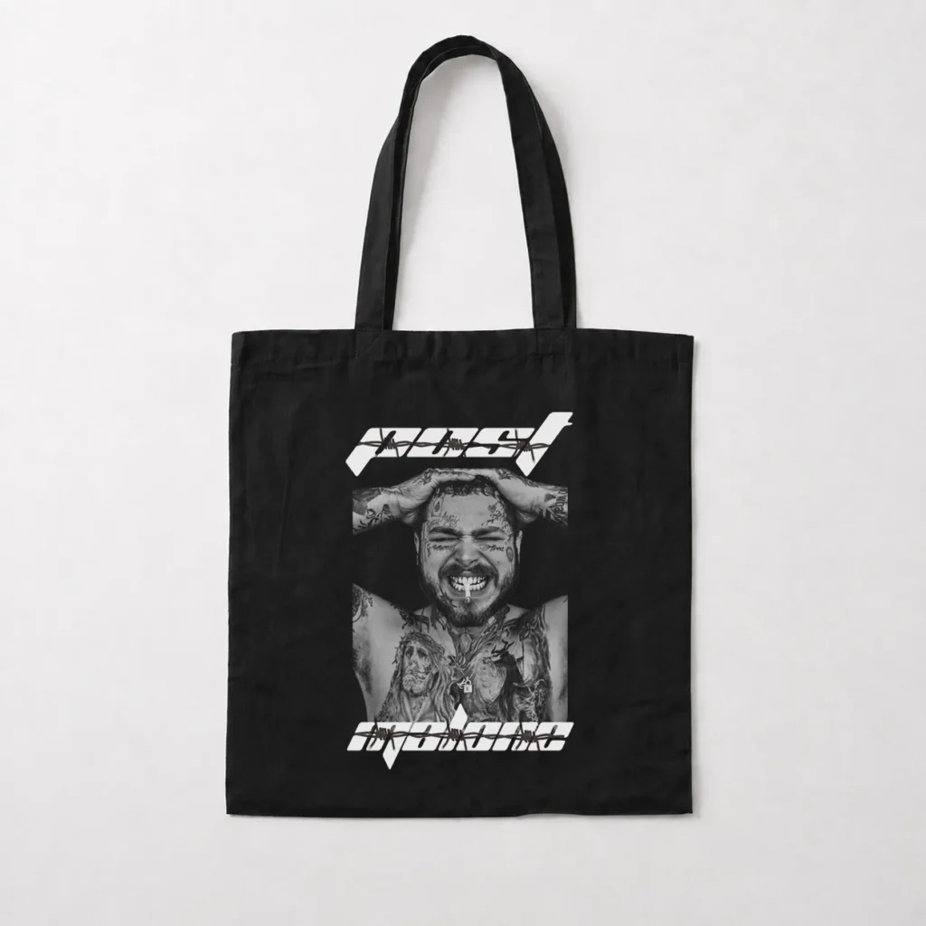 توت بگ پست مالون طرح سیاه و سفید (Post Malone) کد 25183