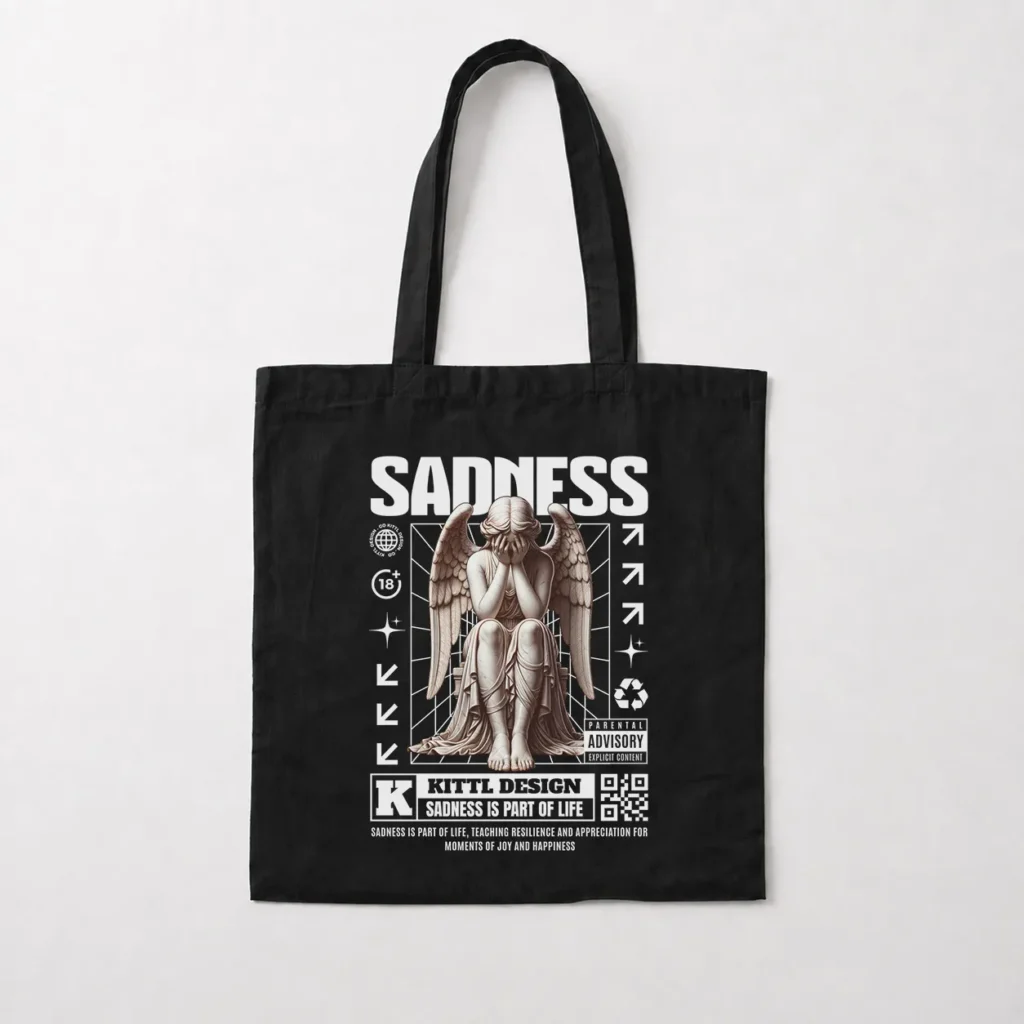 توت بگ مجسمه فرشته نشسته طرح Sadness کد 26973