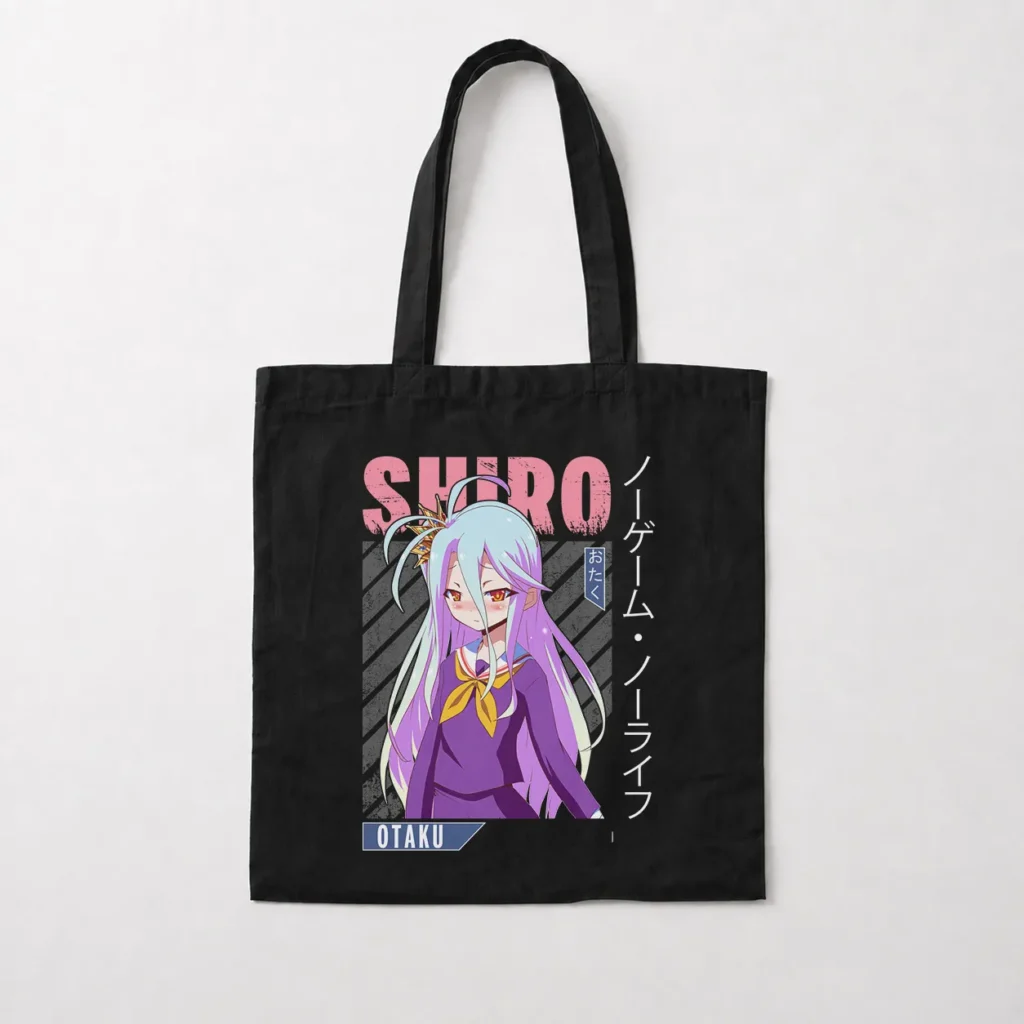 توت بگ انیمه No Game No Life طرح شیرو بنفش (Shiro) کد 27446